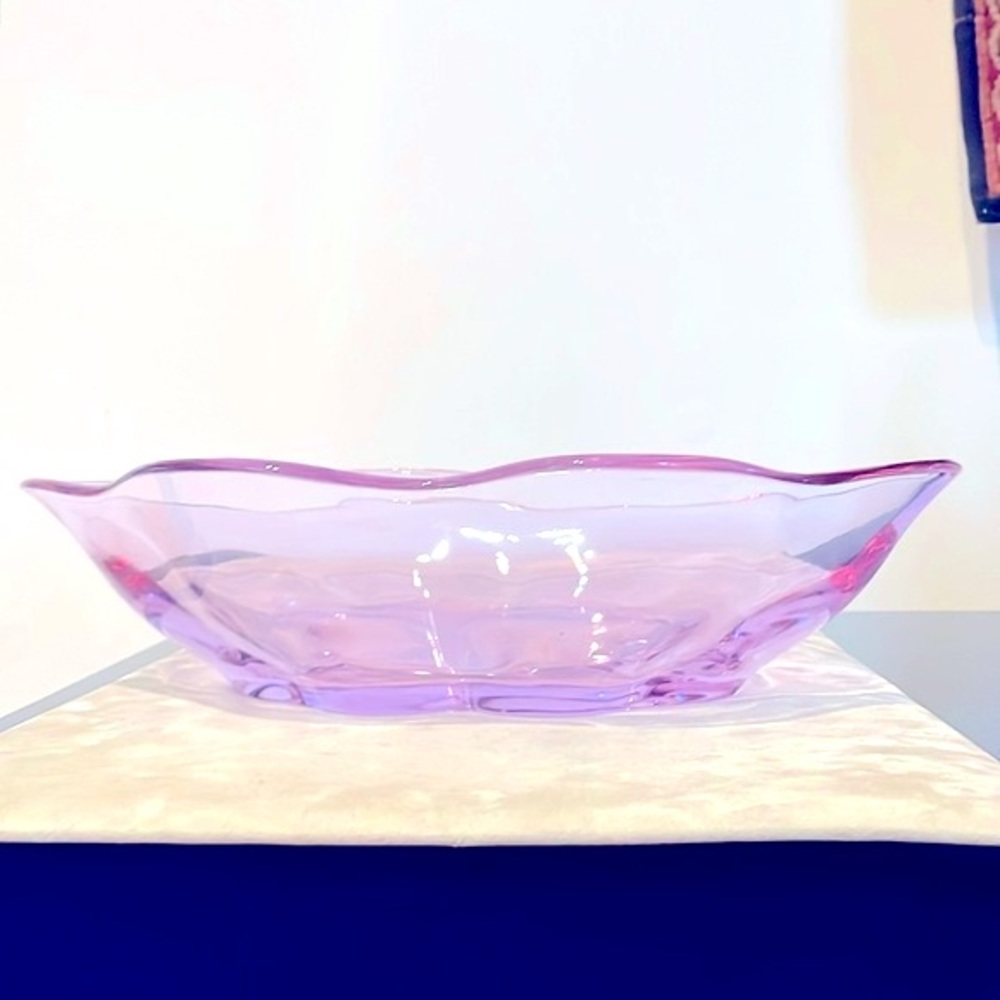 Duncan Miller Twilight Violet Large 13.25” Canterbury Centerpiece Bowl Like New